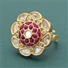 Kundan Adjustable Ring With Carat Plating