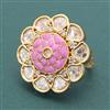 Kundan Adjustable Ring With Carat Plating