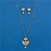 Kundan Moti Pendant Set With Mehndi Plating