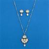 Kundan Moti Pendant Set With Mehndi Plating