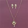 Kundan Moti Pendant Set With Carat Plating