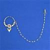 Kundan Pressing Nose Ring with Mehndi Plating