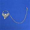 Kundan Moti Nose Ring with Mehndi Plating