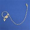 Kundan Moti Nose Ring with Carat Plating