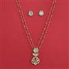Kundan Moti Pendant Set With Carat Plating