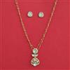 Kundan Moti Pendant Set With Carat Plating
