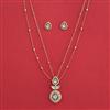 Kundan Moti Pendant Set With Carat Plating
