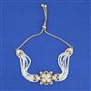 Kundan Adjustable Bracelet With Carat Plating