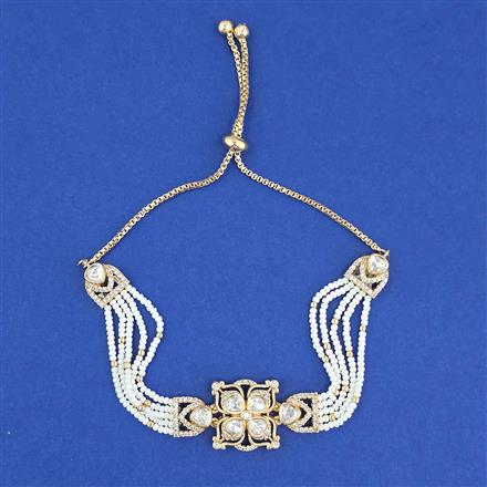 Kundan Adjustable Bracelet With Carat Plating
