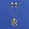 Kundan Classic Pendant Set with Mehndi Plating
