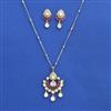 Kundan Classic Pendant Set with Mehndi Plating