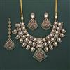 Kundan Classic Necklace With Mehndi Plating