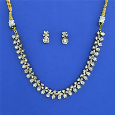 Kundan Classic Necklace With Mehndi Plating