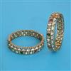 Kundan 2 Pc Openable Bangles with Mehndi Plating