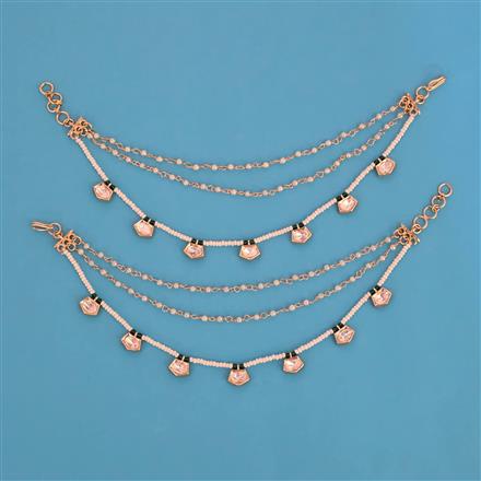 Kundan Classic Ear Chain with Carat Plating