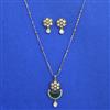 Kundan Classic Pendant Set with Mehndi Plating