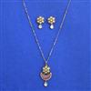 Kundan Classic Pendant Set with Mehndi Plating
