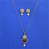 Kundan Classic Pendant Set with Mehndi Plating