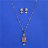 Kundan Classic Pendant Set with Mehndi Plating