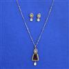 Kundan Classic Pendant Set with Mehndi Plating