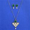 Kundan Classic Pendant Set with Mehndi Plating