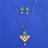 Kundan Classic Pendant Set with Mehndi Plating