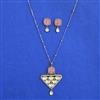 Kundan Classic Pendant Set with Mehndi Plating