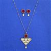 Kundan Classic Pendant Set with Mehndi Plating