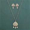 Kundan Classic Pendant Set with Mehndi Plating
