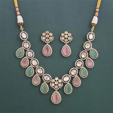 Kundan Classic Necklace with Mehndi Plating