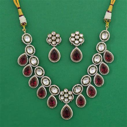 Kundan Classic Necklace with Mehndi Plating