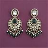 Kundan Classic Earring with Mehndi Plating