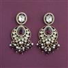 Kundan Classic Earring with Mehndi Plating