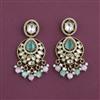 Kundan Classic Earring with Mehndi Plating