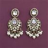 Kundan Classic Earring with Mehndi Plating