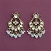 Kundan Classic Earring with Mehndi Plating