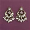 Kundan Classic Earring with Mehndi Plating