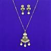Kundan Classic Pendant Set with Mehndi Plating