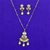 Kundan Classic Pendant Set with Mehndi Plating