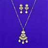 Kundan Classic Pendant Set with Mehndi Plating