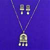 Kundan Classic Pendant Set with Mehndi Plating