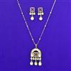 Kundan Classic Pendant Set with Mehndi Plating
