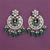 Kundan Classic Earring with Mehndi Plating