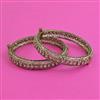 Kundan 2 Pc Openable Bangles with Mehndi Plating