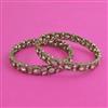 Kundan 2 Pc Classic Bangles with Mehndi Plating