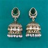 Kundan Jhumki with Mehndi Plating