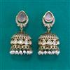 Kundan Jhumki with Mehndi Plating
