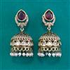 Kundan Jhumki with Mehndi Plating