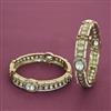 Kundan Pearl Bangles with Mehndi Plating