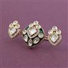 Kundan Adjustable Ring with Carat Plating